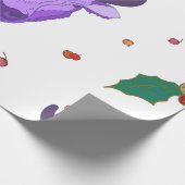 Bull, heilig, mistletoe en bessen. Het symbool van Cadeaupapier (Hoek)