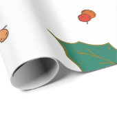 Bull, heilig, mistletoe en bessen. Het symbool van Cadeaupapier (Rol Hoek)