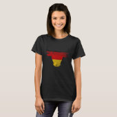  Bull horns stieren hoofd Duitse vlag T-shirt (Voorkant volledig)
