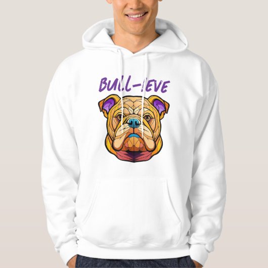 Bull-ieve in Art Heren Basic Hoodie (Voorkant)