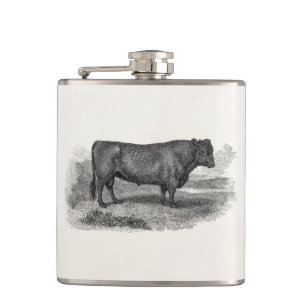  bull Illustration Retro Cow Bulls 1800s Heupfles
