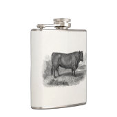  bull Illustration Retro Cow Bulls 1800s Heupfles (Rechts)