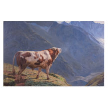 Bull in de Alpen (door Eugène Burnand)