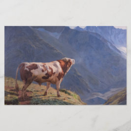 Bull in de Alpen (door Eugène Burnand) Briefpapier