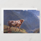 Bull in de Alpen (door Eugène Burnand) Briefpapier (Voorkant / Achterkant)