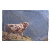 Bull in de Alpen (door Eugène Burnand) Kussensloop (Achterkant)