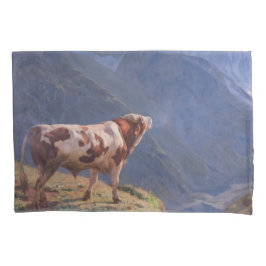 Bull in de Alpen (door Eugène Burnand) Kussensloop