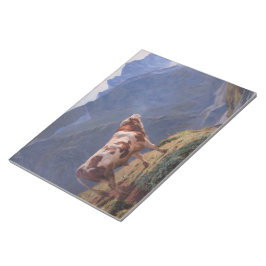 Bull in de Alpen (door Eugène Burnand) Notitieblok