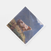 Bull in de Alpen (door Eugène Burnand) Servet (Hoek)