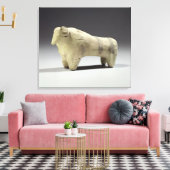 Bull in de stijl Ubaid, c.4000-3500 BC (terracott) Canvas Afdruk (Insitu (Woonkamer))