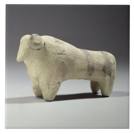 Bull in de stijl Ubaid, c.4000-3500 BC (terracott) Tegeltje (Voorkant)