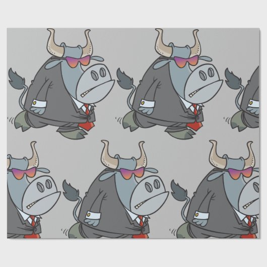 Bull in een opbergpapier cadeaupapier (Vlak)
