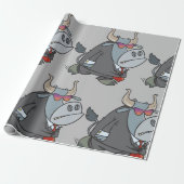 Bull in een opbergpapier cadeaupapier (Uitgerold)