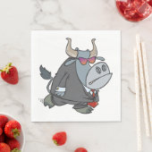 Bull in een pak luiers servet (Insitu)