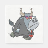 Bull in een pak luiers servet (Voorkant)