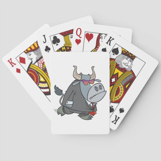 Bull in een set-afspeelkaarten pokerkaarten (Achterkant)