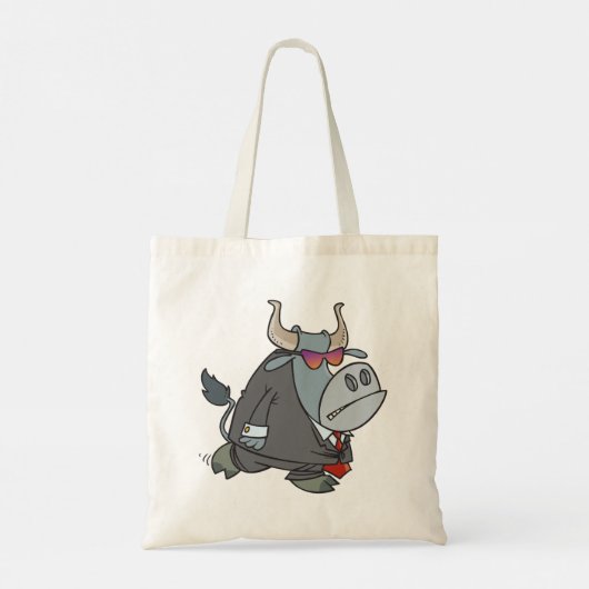 Bull in een Suit Canvas tas (Achterkant)