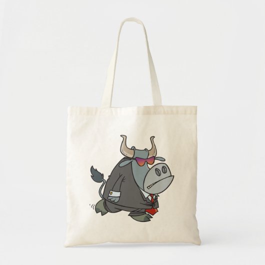 Bull in een Suit Canvas tas (Voorkant)
