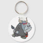 Bull in een Suit Sleutelhanger (Voorkant)