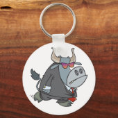 Bull in een Suit Sleutelhanger (Voorkant)