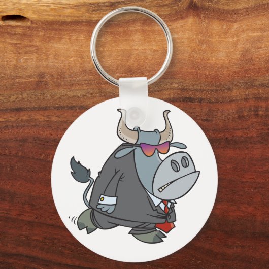 Bull in een Suit Sleutelhanger (Voorkant)