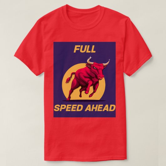 Bull in rekening brengen voor bulgele beleggingsst t-shirt (Design voorkant)