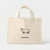 Bull Integrity Black Mini Tote Bag (Voorkant)