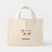 Bull Integrity Brown Mini Tote Bag (Voorkant)