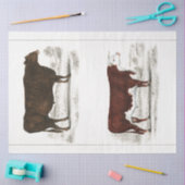 Bull Koe Ephemera Decoupage Boerderij Tissuepapier (Craft)