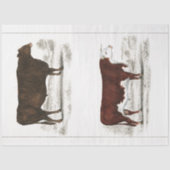 Bull Koe Ephemera Decoupage  Boerderij Tissuepapier (Voorkant)