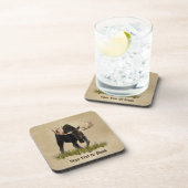 Bull-laden op oud papier bier onderzetter (Rechterzijde)