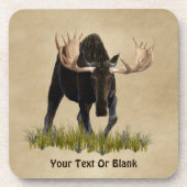 Bull-laden op oud papier bier onderzetter (Voorkant)