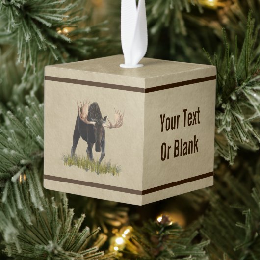 Bull-laden op oud papier decoratie (Boom)