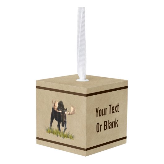 Bull-laden op oud papier decoratie (Achter hoekig)