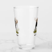 Bull-laden op oud papier glas (Links)