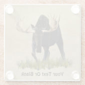 Bull-laden op oud papier glazen onderzetter (Achterkant)