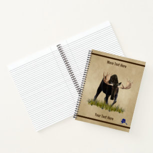 Bull-laden op oud papier notitieboek