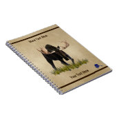 Bull-laden op oud papier notitieboek (Rechterzijde)