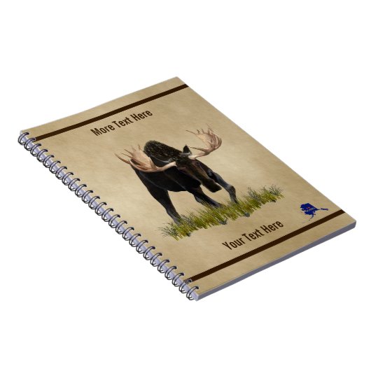 Bull-laden op oud papier notitieboek (Rechterzijde)