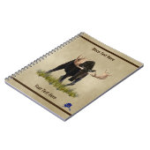 Bull-laden op oud papier notitieboek (Linkerzijde)