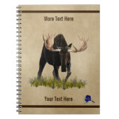 Bull-laden op oud papier notitieboek (Voorkant)