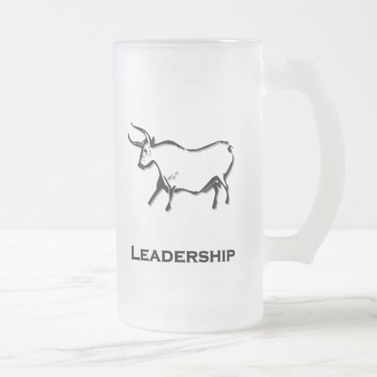 Bull Leadership Zwart Matglas Bierpul (Rechts)
