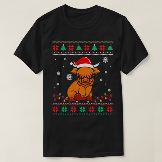 Bull lelijke kersttrui t-shirt (Design voorkant)