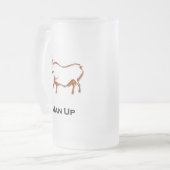 Bull man omhoog matglas bierpul (Voorkant links)