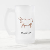 Bull man omhoog matglas bierpul (Links)