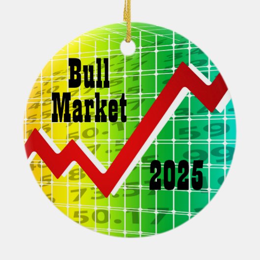 Bull Market 2025 Keramisch Ornament (Achterkant)