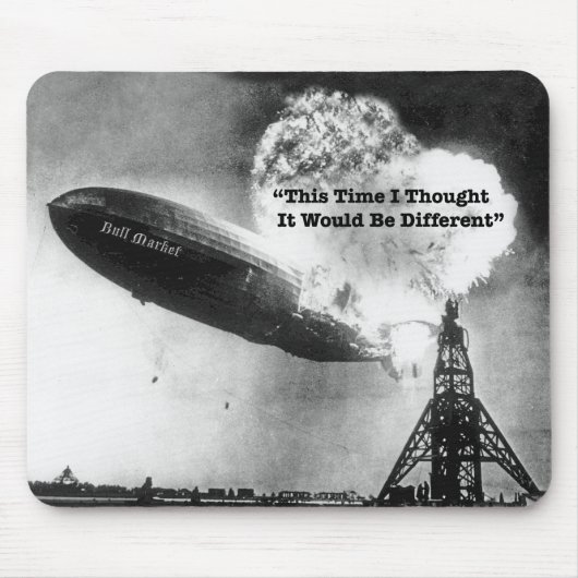 Bull Market Crash Humor Muismat (Voorkant)