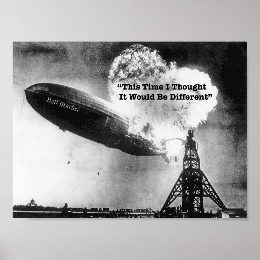 Bull Market Crash Humor Poster (Voorkant)