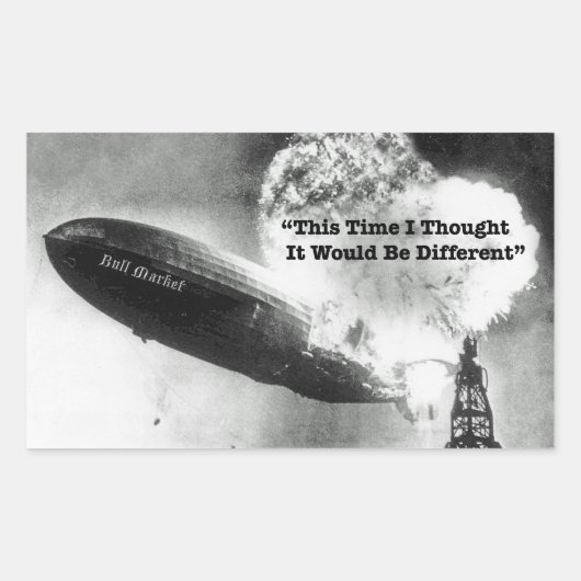 Bull Market Crash Humor Rechthoekige Sticker (Voorkant)