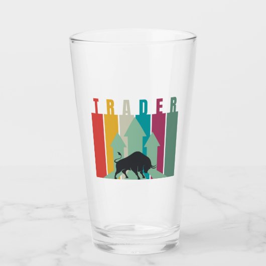 Bull market Trader | Simple design  Glas (Voorkant)